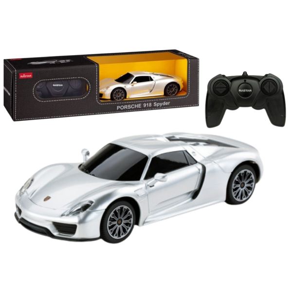 Auto Sportowe RC 1:24 Zdalnie Sterowane Porsche 918 Spyder Srebrne