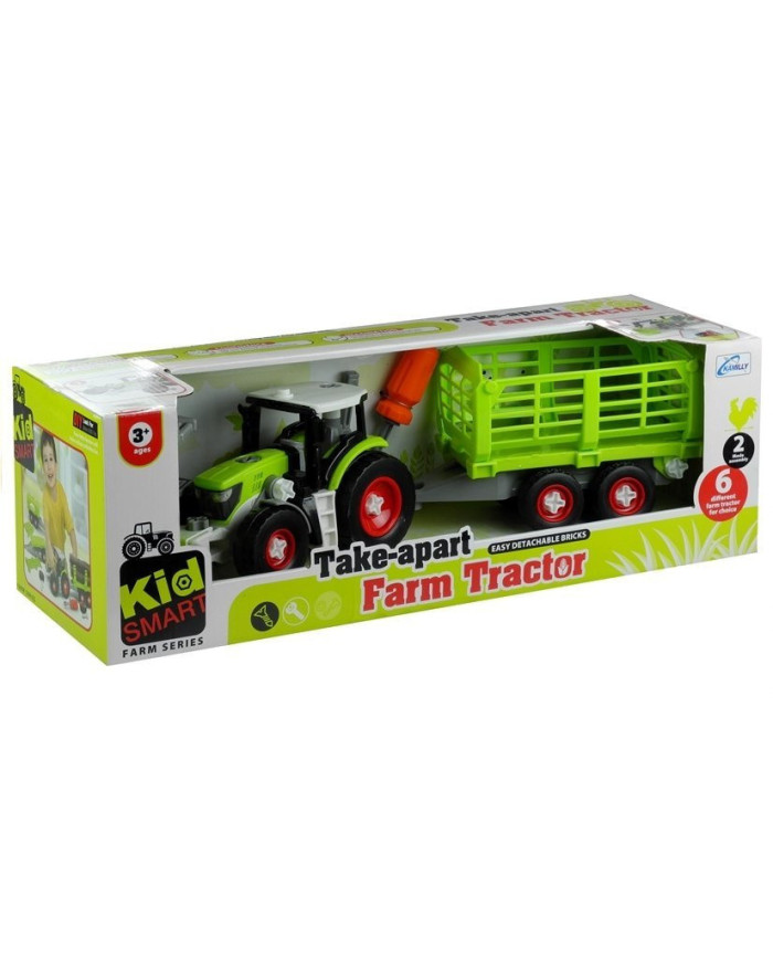 Rozkręcany Traktor z Otwierana Przyczepą 43 cm