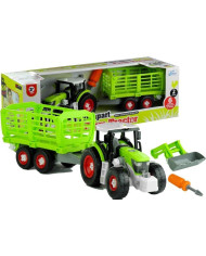 Rozkręcany Traktor z Otwierana Przyczepą 43 cm
