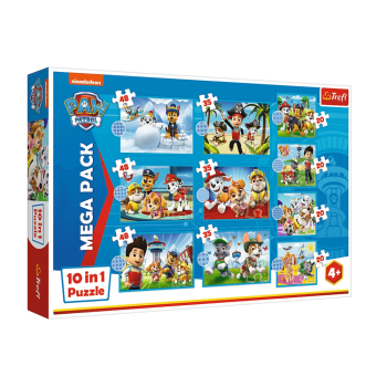 Puzzle Psi Patrol 10w1 Niezawodna druzyna Psiego Patrolu Trefl 96001
