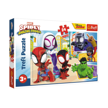 Puzzle 24el.Maxi Spidey i Przyjaciele Trefl 14348
