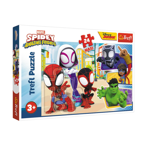 Puzzle 24el.Maxi Spidey i Przyjaciele Trefl 14348