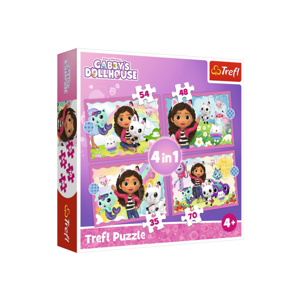 Puzzle 4w1 Przygody Gabi Trefl 34620