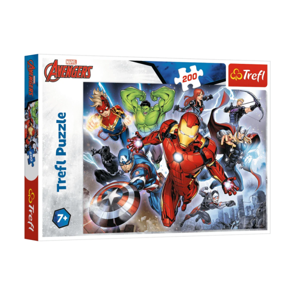 Puzzle 200 el. Waleczni Avengersi Disney Marvel  Trefl 13260
