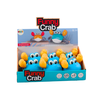 Zabawka Do Kąpieli Nakręcany Krab Chodzi Pływa Niebieski