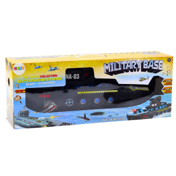 Wojskowa Łódź Podwodna Czarna Światła Dźwięki