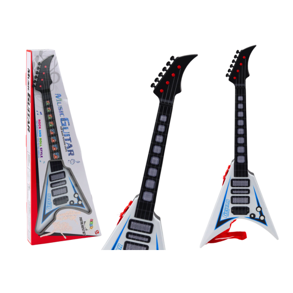 Gitara Elektryczna Dla Dzieci Światła Melodie Biała