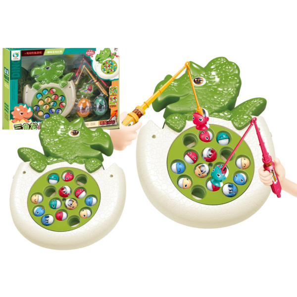 Gra Łowienie Rybek Wędki Dźwięki Dinozaur