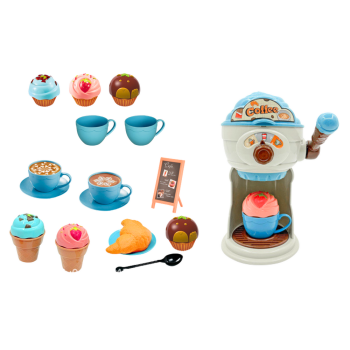 Zestaw Słodkości Kawiarnia Maszynka Do Lodów Filiżanki Babeczki