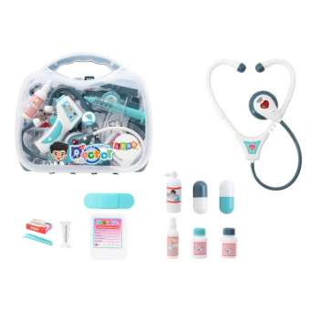 Zestaw Medyczny Małego Doktora W Walizce Światła Dźwięki Niebieski
