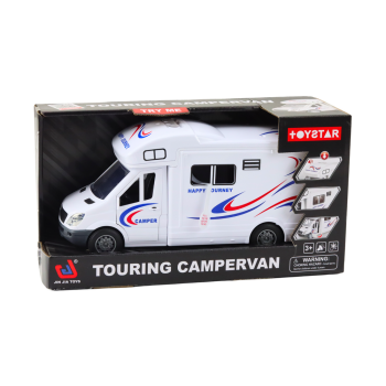 Samochód Kamper Biały Światła Dźwięki Otwierane Drzwi