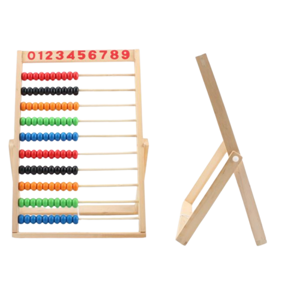 Liczydło Szkolne Drewniane Kolorowe Koraliki