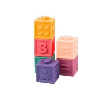 Miękkie Klocki Edukacyjne Zwierzęta Liczby Litery Kolorowe 12 Szt