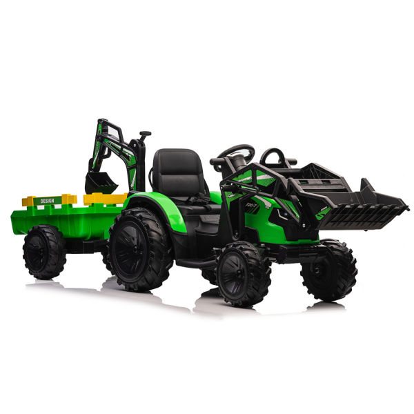 Koparka Z Naczepą Na Akumulator SX2068 Zielona