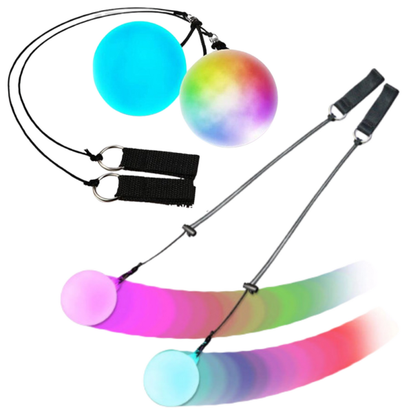 Kule Do Żonglowania Światłowodowe Ledowe LED 20 Trybów Kolorowe