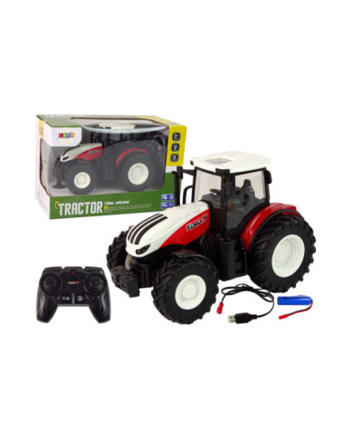 Traktor Rolniczy 1:24 Zdalnie sterowany R/C Pilot Farma Biało Czerwony