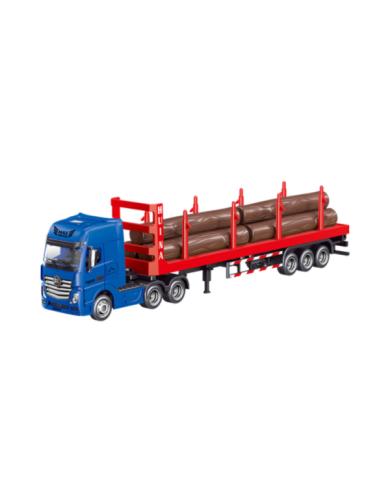 Ciężarówka Transport Drewna Metalowa Huina 1:50 Czerwona