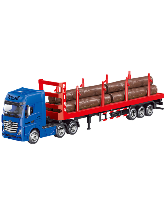 Ciężarówka Transport Drewna Metalowa Huina 1:50 Czerwona