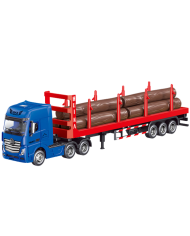Ciężarówka Transport Drewna Metalowa Huina 1:50 Czerwona