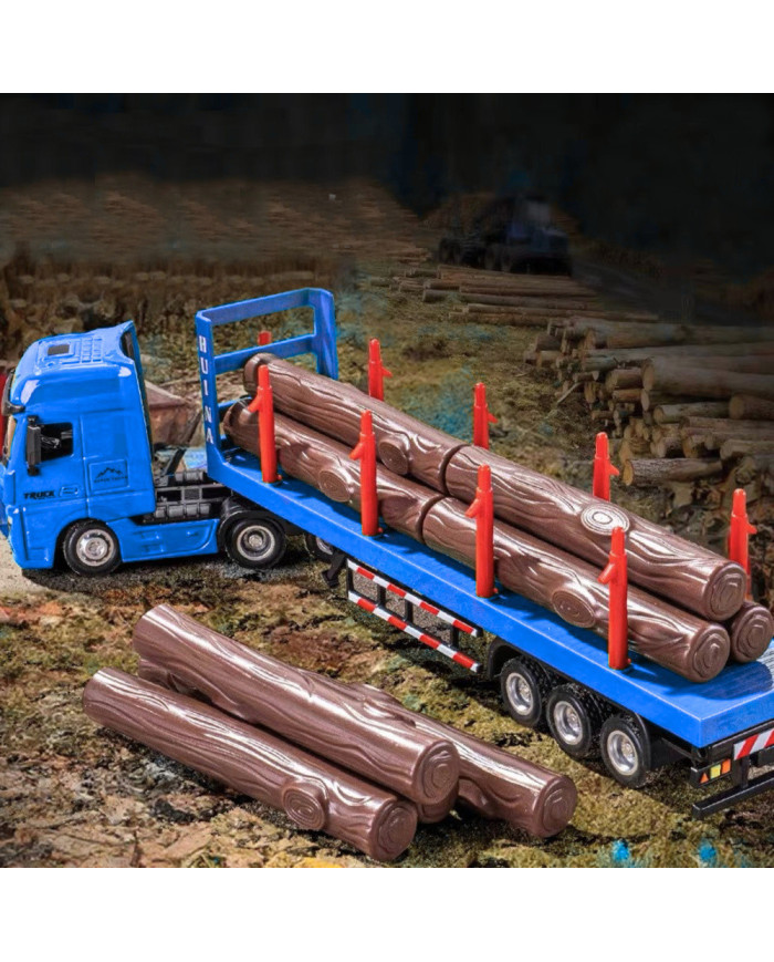 Ciężarówka Transport Drewna Metalowa Huina 1:50 Czerwona