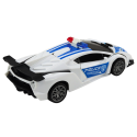 Samochód R/C Policyjny 2w1 Auto Robot Dźwięki Światła