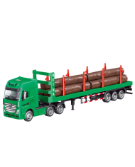 Ciężarówka Transport Drewna Metalowa Huina 1:50 Zielona