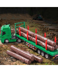 Ciężarówka Transport Drewna Metalowa Huina 1:50 Zielona
