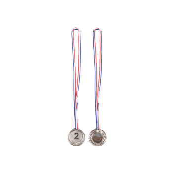Srebrny Medal Drugie Miejsce Nagroda Trofeum Cynkowy 6,5cm