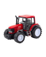 Traktor Rolniczy Farmerski Z Zieloną Przyczepą i Sianem Czerwony 62cm
