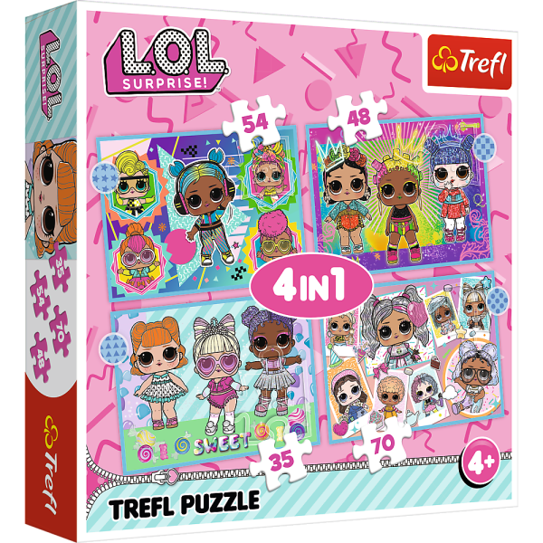 Puzzle - "4w1" - Poznaj laleczki / MGA LOL Surprise! 34613