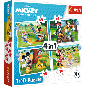 Puzzle - "4w1" - Fajny dzień Mickiego / Disney Standard Characters 34604