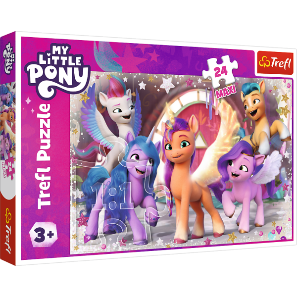 Puzzle - "24 Maxi" - Wesoły dzień kucyków  My Little Pony Trefl 14355