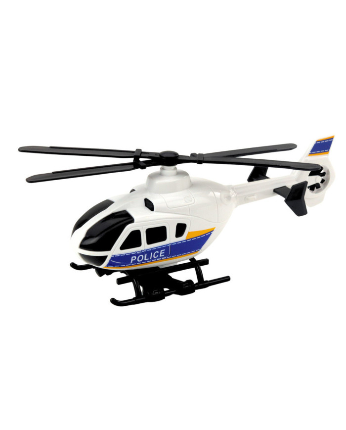 Zestaw Ciężarówka Policyjna Transportowa Helikopter Światła Dźwięki
