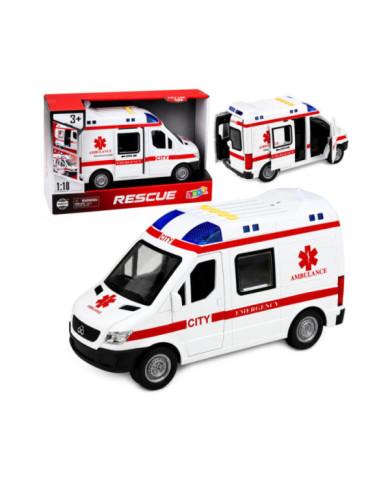 Karetka Pogotowia Ambulans Nosze Napęd Światła Dźwięki Biała 1:10