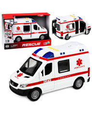 Karetka Pogotowia Ambulans Nosze Napęd Światła Dźwięki Biała 1:10