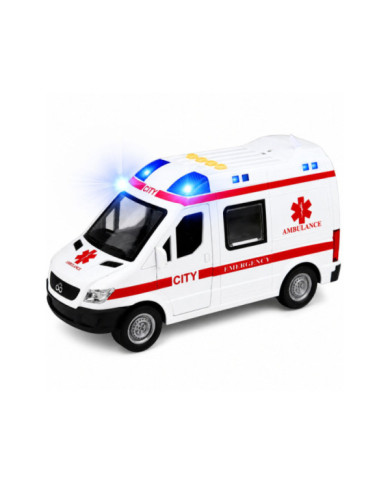 Karetka Pogotowia Ambulans Nosze Napęd Światła Dźwięki Biała 1:10