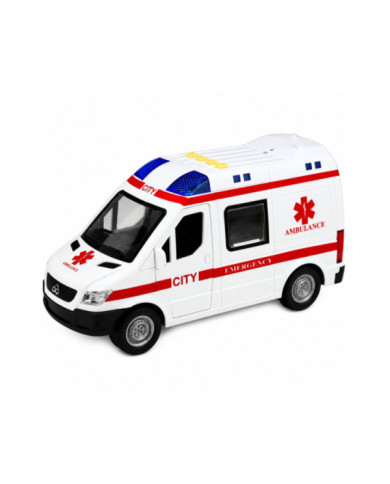 Karetka Pogotowia Ambulans Nosze Napęd Światła Dźwięki Biała 1:10