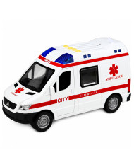 Karetka Pogotowia Ambulans Nosze Napęd Światła Dźwięki Biała 1:10