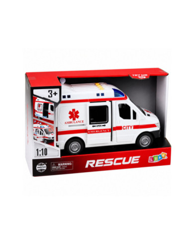Karetka Pogotowia Ambulans Nosze Napęd Światła Dźwięki Biała 1:10