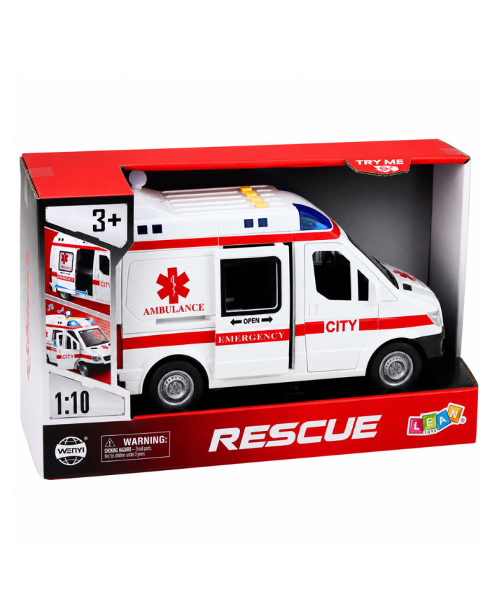 Karetka Pogotowia Ambulans Nosze Napęd Światła Dźwięki Biała 1:10