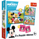 Puzzle - 2w1 + memos - Poznaj bohaterów Disney Trefl 93344