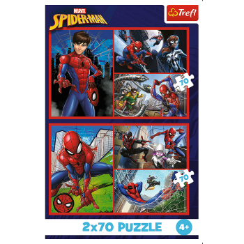 Puzzle - 2x70 - Pajęcze historie - Disney Marvel Spiderman Trefl 34443
