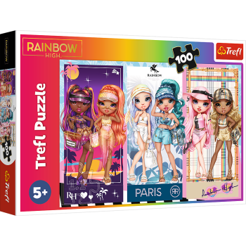 Puzzle - 100 - Tęczowe laleczki - MGA Rainbow high Trefl 16444