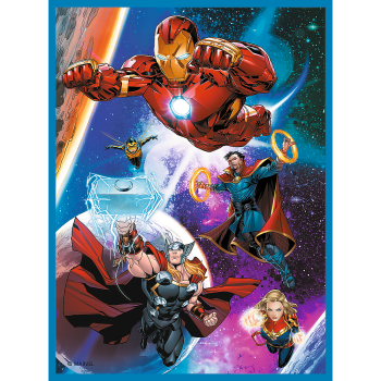 Puzzle - 2w1 + memos - Bohaterowie w akcji / Disney Marvel The Avengers Trefl  93333