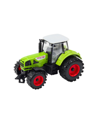 Traktor Z Przyczepką Napęd Frykcyjny Otwierana Maska Drzwi Zielony