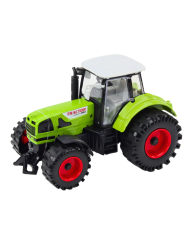 Traktor Z Przyczepką Napęd Frykcyjny Otwierana Maska Drzwi Zielony