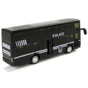 Autobus Policyjny Dwupiętrowy Czarny z Napędem Frykcyjnym