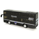 Autobus Policyjny Dwupiętrowy Czarny z Napędem Frykcyjnym