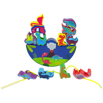 Drewniana Gra Dinosaur Balance Game Dinozaury Zręcznościowa