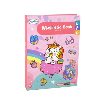 Magnetyczna Układanka Książka Jednorożce Puzzle Karty